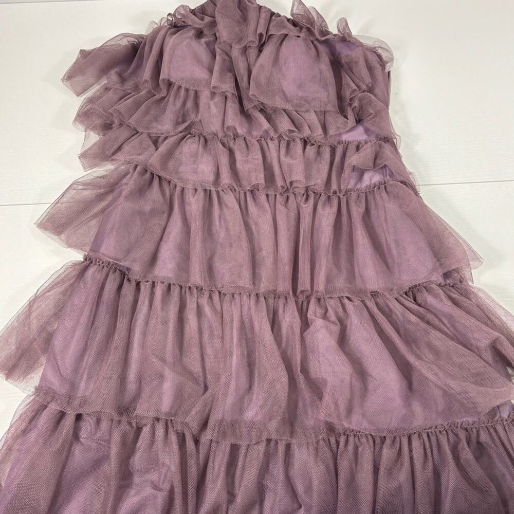 Revelry Lavender Tulle Tiered Maxi Dress Size 8 C1 - Picture 4 of 8
